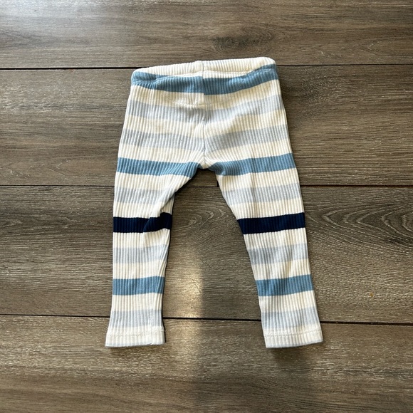 Bee and Dee Blue and White Striped Ribbed Pants size 18m - Picture 2 of 6
